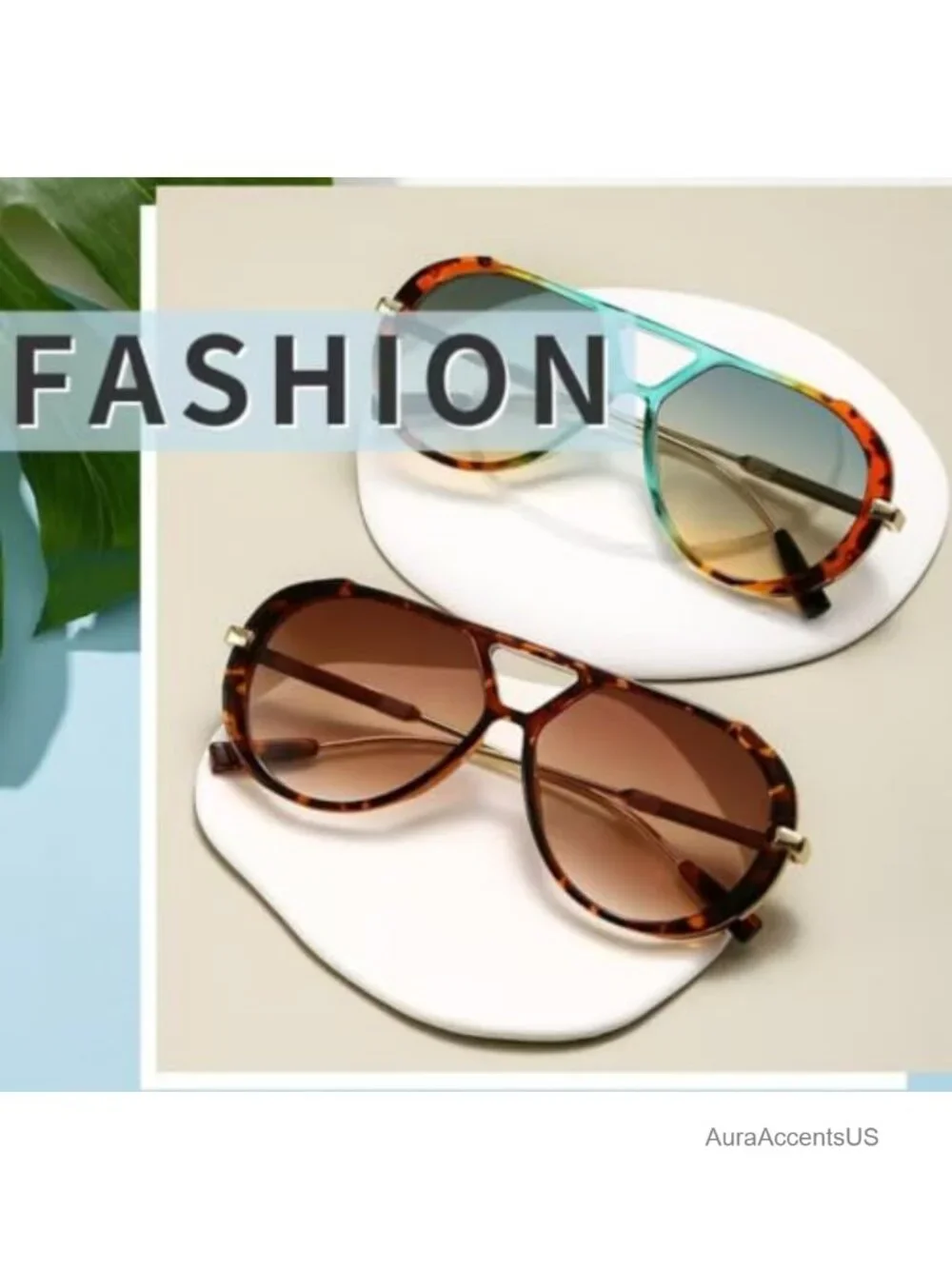 Oversized Aviator Sunglasses UV400 Protection Unisex Retro 70s Style